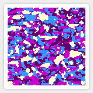 Blue Purple Digital Camouflage Sticker